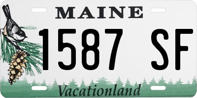 ME license plate 1587SF