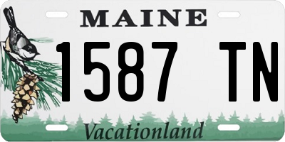 ME license plate 1587TN