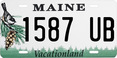 ME license plate 1587UB