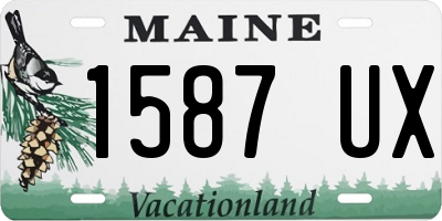 ME license plate 1587UX