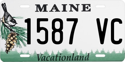 ME license plate 1587VC