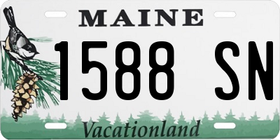 ME license plate 1588SN