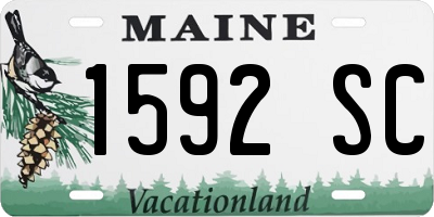 ME license plate 1592SC