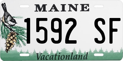 ME license plate 1592SF