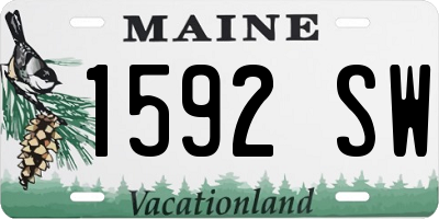 ME license plate 1592SW