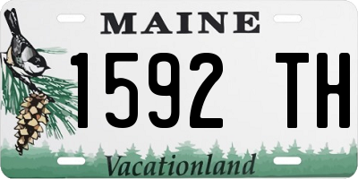 ME license plate 1592TH