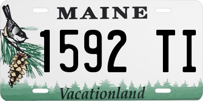 ME license plate 1592TI