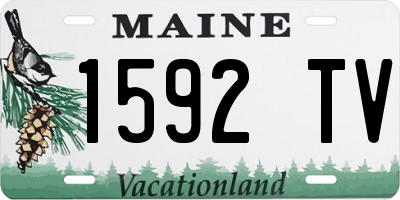 ME license plate 1592TV