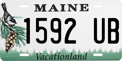ME license plate 1592UB