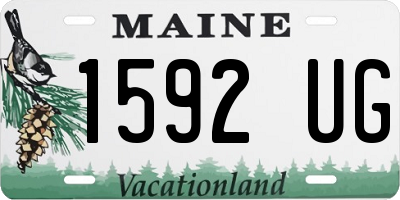 ME license plate 1592UG