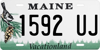 ME license plate 1592UJ