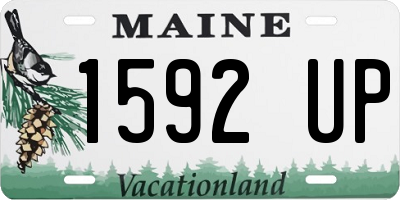 ME license plate 1592UP