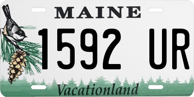 ME license plate 1592UR