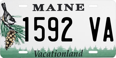 ME license plate 1592VA