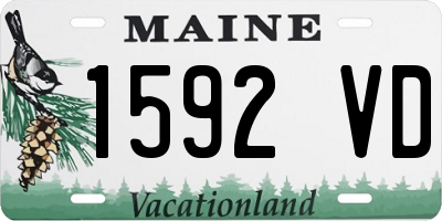 ME license plate 1592VD