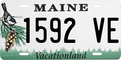 ME license plate 1592VE