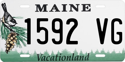 ME license plate 1592VG