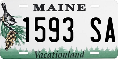 ME license plate 1593SA