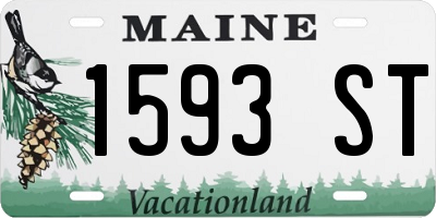 ME license plate 1593ST