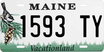 ME license plate 1593TY