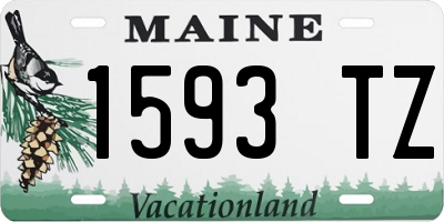 ME license plate 1593TZ