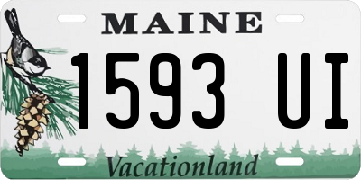 ME license plate 1593UI