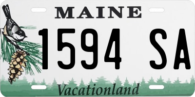 ME license plate 1594SA