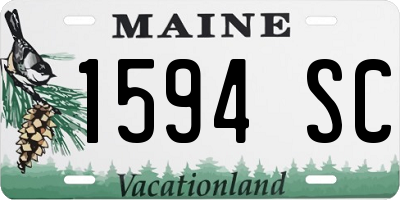 ME license plate 1594SC
