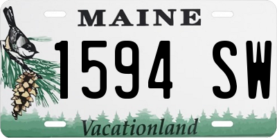 ME license plate 1594SW