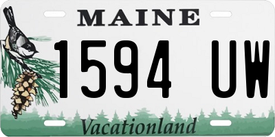 ME license plate 1594UW