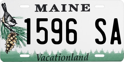 ME license plate 1596SA