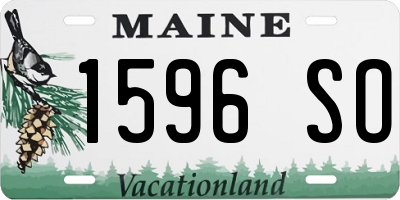 ME license plate 1596SO