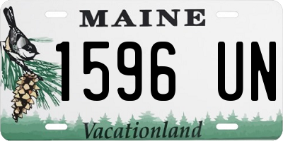 ME license plate 1596UN