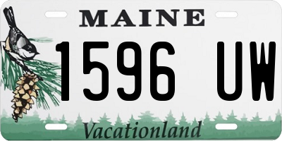 ME license plate 1596UW