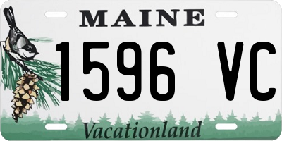 ME license plate 1596VC
