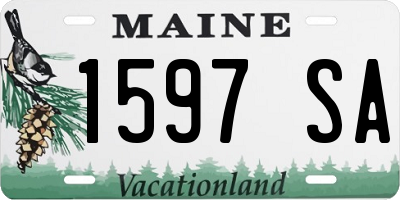 ME license plate 1597SA