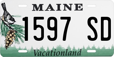 ME license plate 1597SD