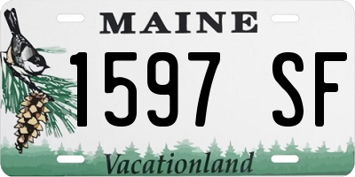ME license plate 1597SF