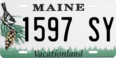 ME license plate 1597SY