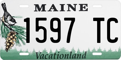 ME license plate 1597TC