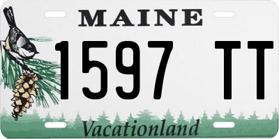 ME license plate 1597TT