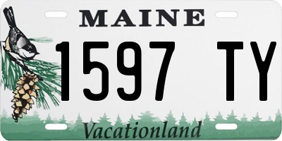 ME license plate 1597TY