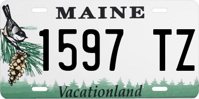 ME license plate 1597TZ