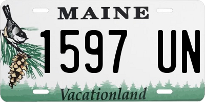 ME license plate 1597UN