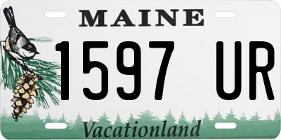 ME license plate 1597UR