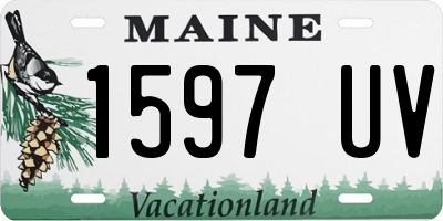 ME license plate 1597UV