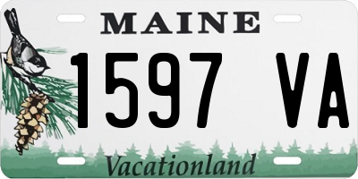 ME license plate 1597VA