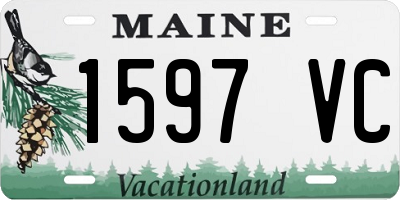 ME license plate 1597VC