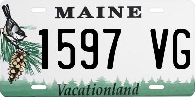 ME license plate 1597VG