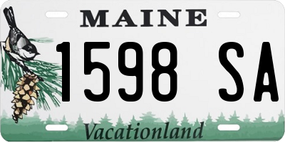 ME license plate 1598SA